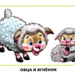 Картинки для детей "Овца и ягненок"